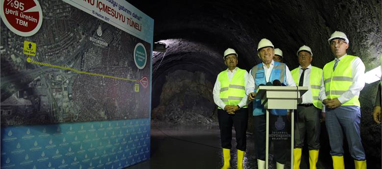 Yerli üretim ilk köstebek (TBM), içme suyu tüneli kazısına başladı.